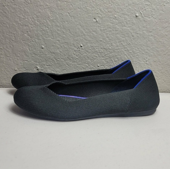 Rothy’s The Point Ballet Slip-on Flats Shoes Black Womens Size 7.5 - Picture 1 of 8